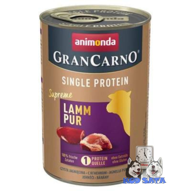 Animonda Gran Carno Single, Konzerva Za  Pse - Jagnjetina 400g  