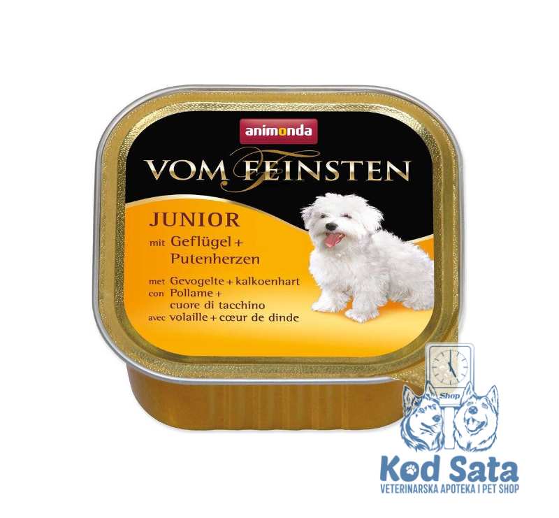 Animonda Vom Feinsten Junior, Pašteta Za Štence, Piletina i Srca 150g