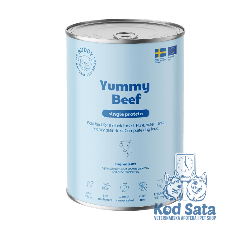 Buddy Yummy Beef Konzerva Za Pse, Govedina 400g