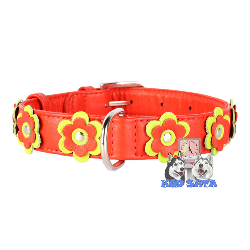 Collar Applique Kožne Ogrlice Crvene