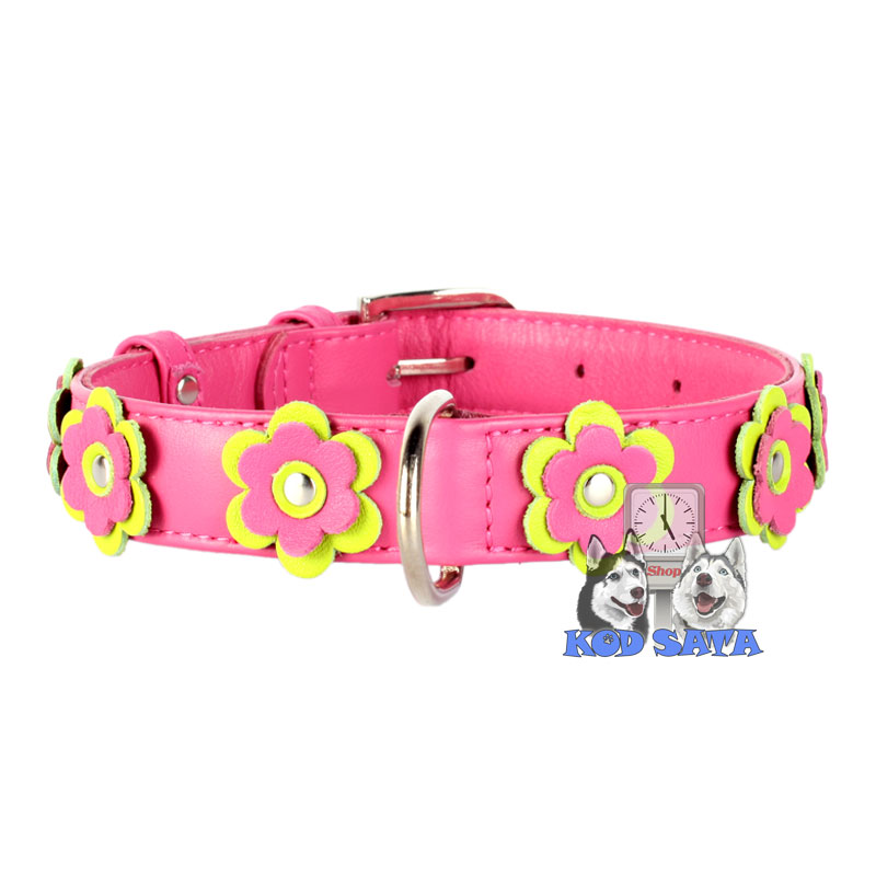 Collar Applique Kožne Ogrlice Pink