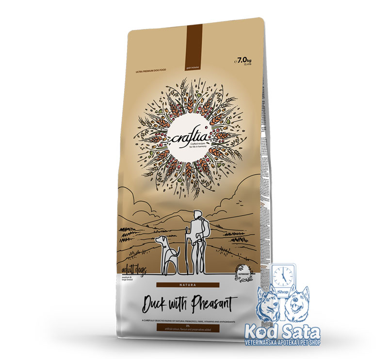 Craftia Hrana Za Pse Srednjih i Velikih Rasa, Pačetina i Fazan