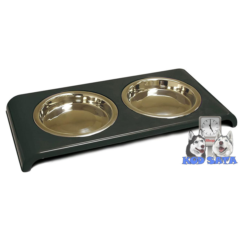 Croci Postolje Sa Dve Inox Činije Za Male Pse i Mačke