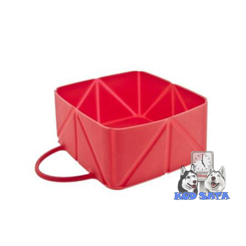 Croci Silikonska Sklopiva Posuda Za Pse, Crvena 12cm