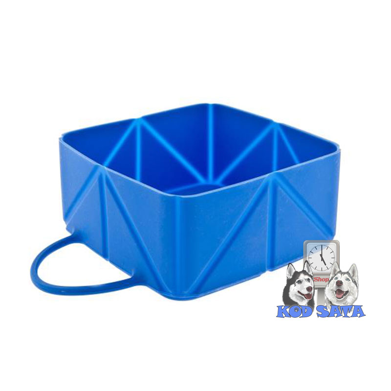 Croci Silikonska Sklopiva Posuda Za Pse, Plava 12cm