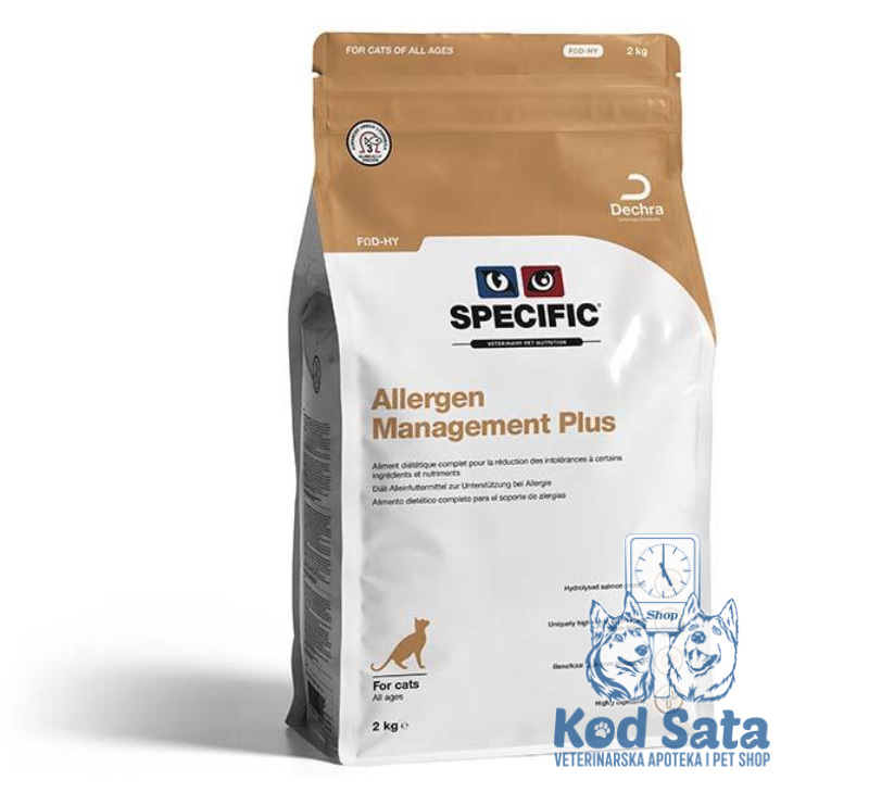 Dechra Specific Allergen Management Plus Suva Hrana, Za Mačke Sa Alergijama i Intolerancijom