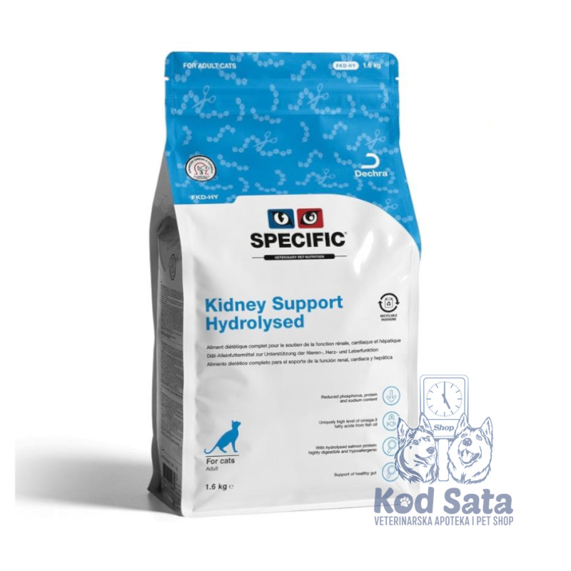 Dechra Specific Hidrolizovana Veterinarska Hrana Za Mačke Za Podršku Funkciji Bubrega 1,6kg