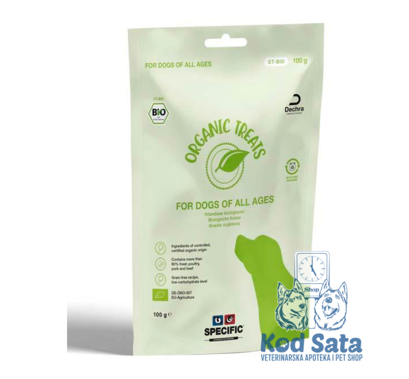 Dechra Specific Organic Treats, Organske Veterinarske Poslastice Za Pse 100g