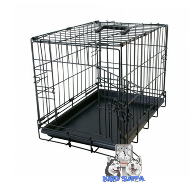 Duvo Žičani Kavez Za Pse, Crni 47x30x37cm