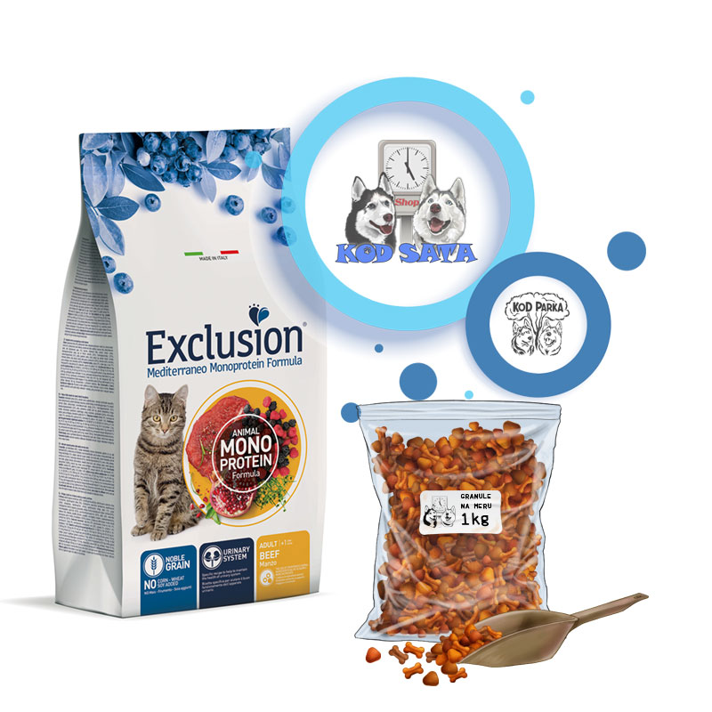 Exclusion Hrana Za Mačke Govedina, Na Razmeru 1kg