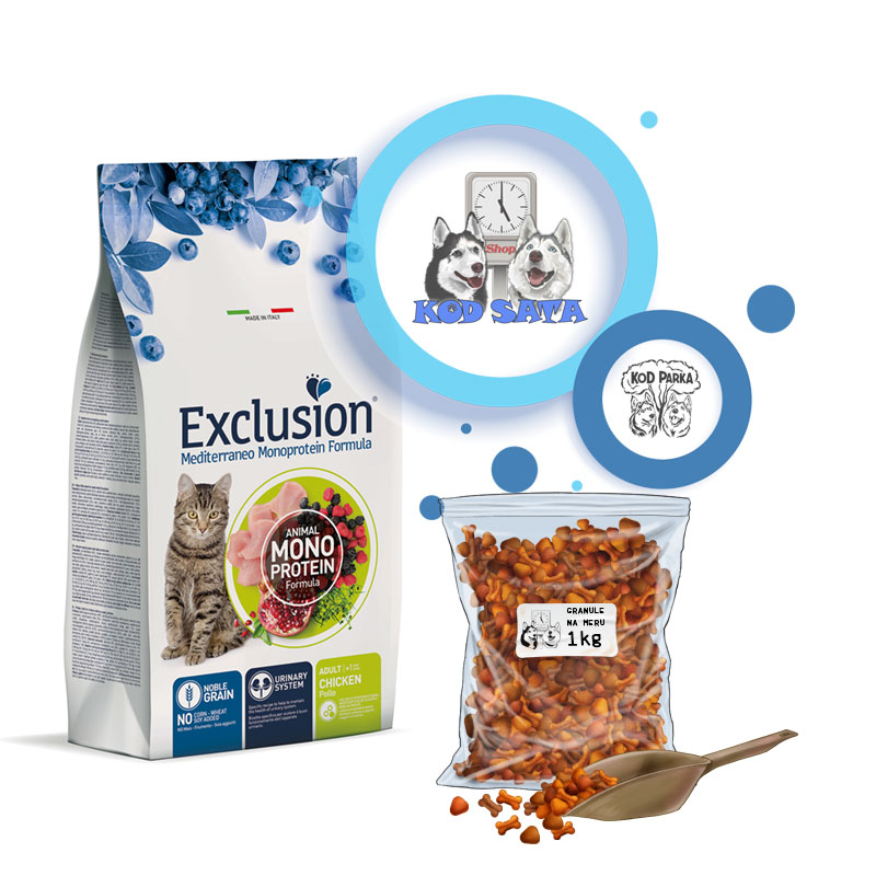 Exclusion Hrana Za Mačke Piletina, Na Razmeru 1kg