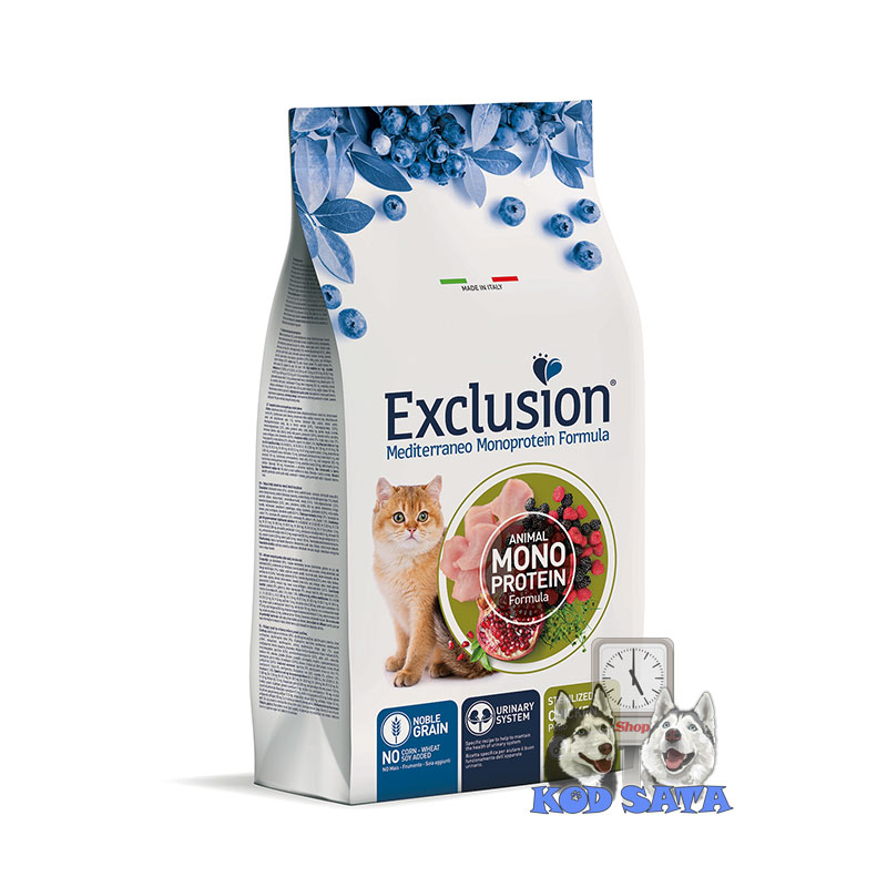 Exclusion Monoproteinska Hrana Za Sterilisane Mačke, Piletina 12kg
