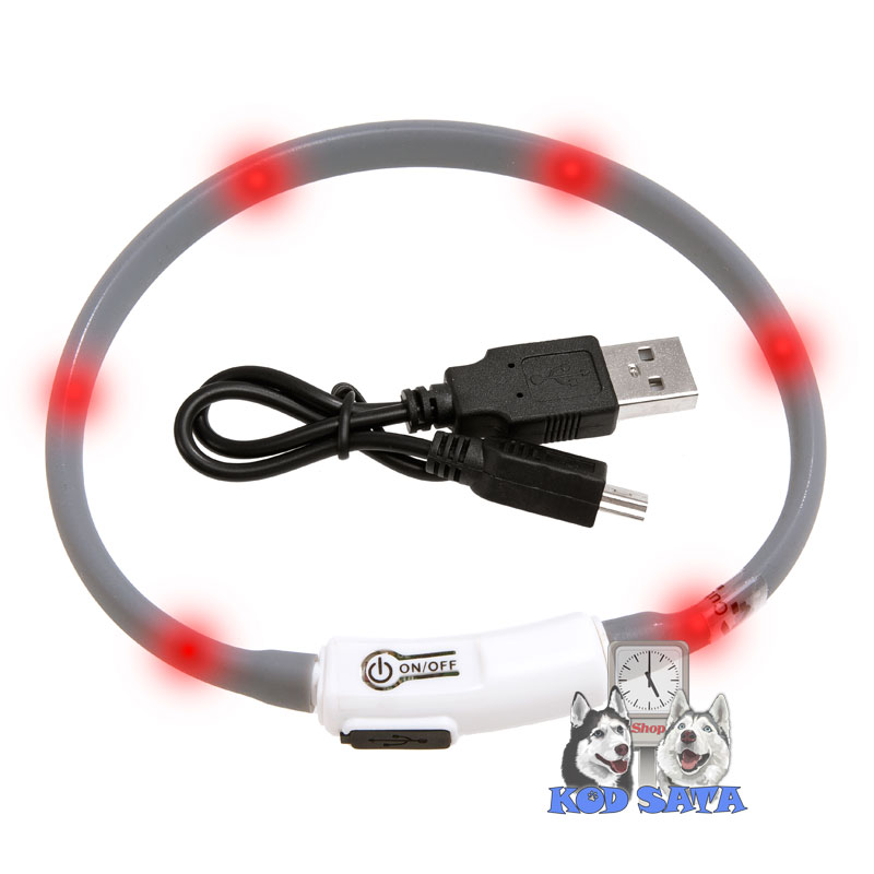 Flamingo Svetleća Ogrlica Crna 20-35cm