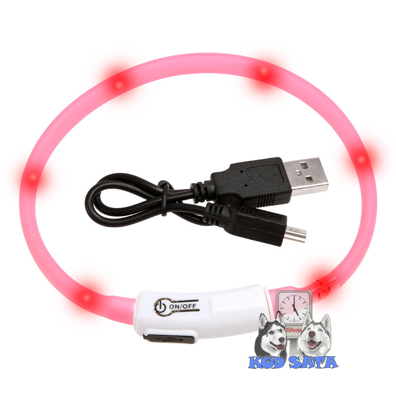 Flamingo Svetleća Ogrlica Roze 20-35cm