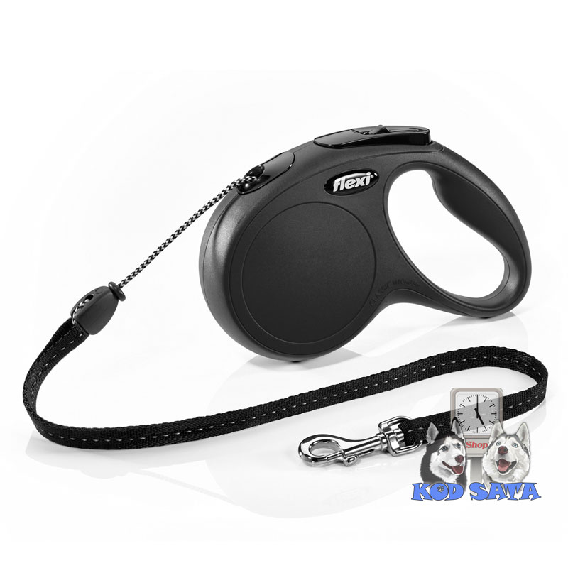 Flexi New Classic M Cord 5m Crni