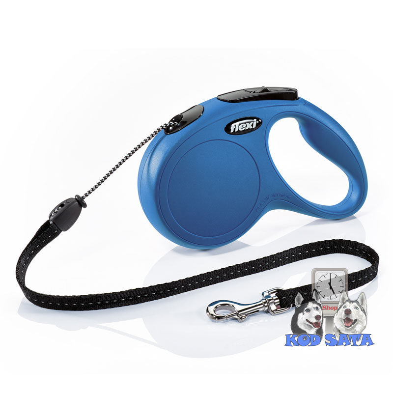 Flexi New Classic M Cord 5m Plavi