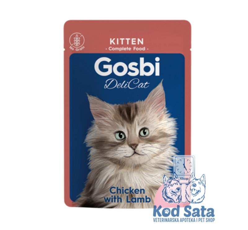 Gosbi Delicat Vlažna Hrana Za Mačiće Piletina i Jagnjetina 70g