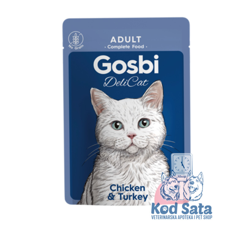 Gosbi Delicat Vlažna Hrana Za Mačke Piletina i Ćuretina 70g