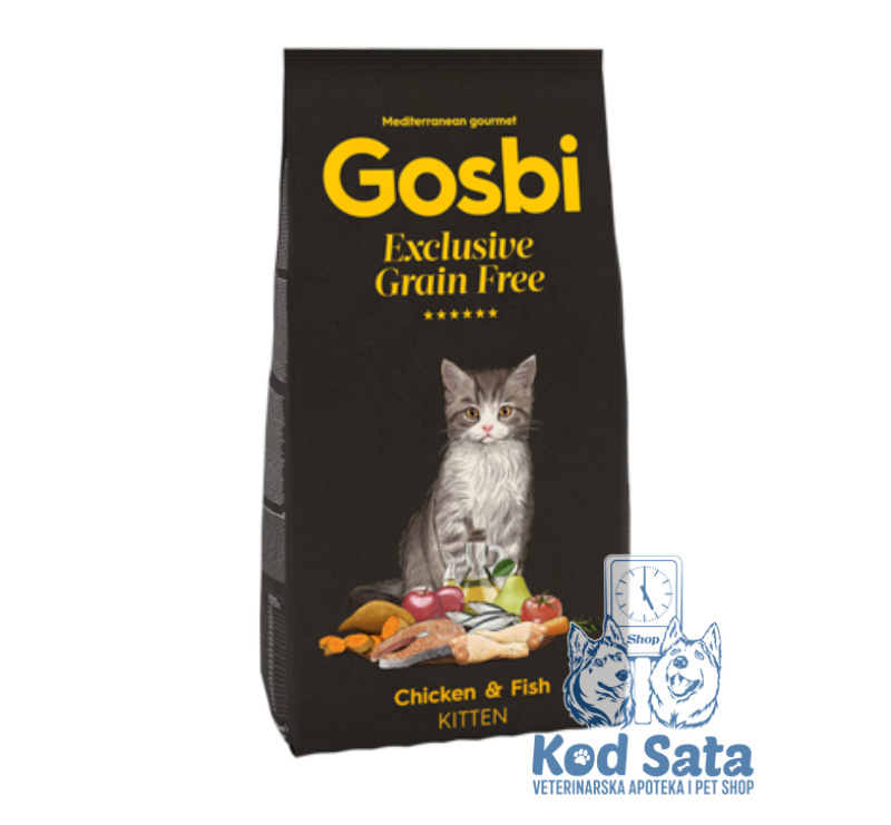 Gosbi Exclusive Bez Žitarica, Hrana Za Mačiće, Piletina i Riba