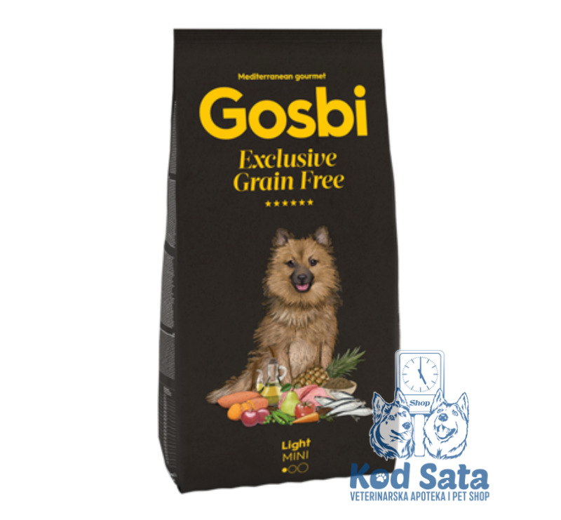 Gosbi Exclusive Hrana Za Pse Sa Viškom Kilograma Malih Rasa Bez Žitarica, Ćuretina i Bela Riba