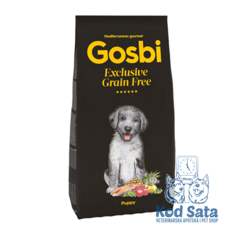Gosbi Exclusive Puppy Hrana Za Štence Svih Rasa Bez Žitarica, Losos i Jagnjetina