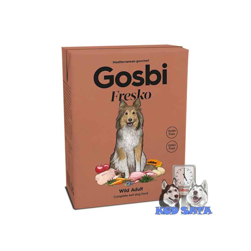 Gosbi Fresko Mesni Obrok Za Odrasle Pse Pačetina i Zečetina 375g