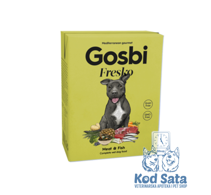 Gosbi Fresko Mesni Obrok Za Pse Meso i Riba 375g