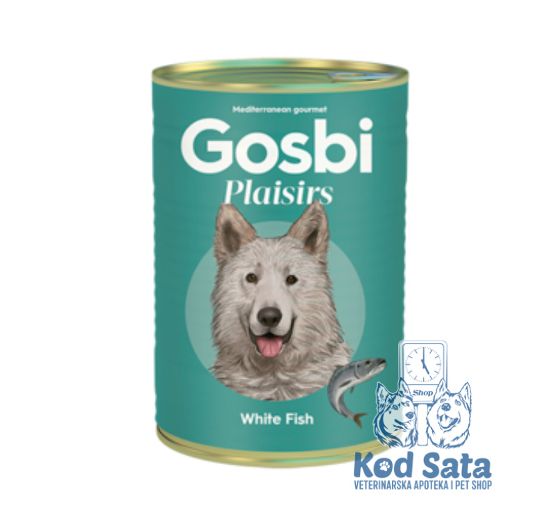 Gosbi Plaisirs Vlažna Hrana Za Pse, Bela Riba U Konzervi 400g