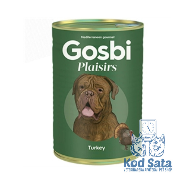 Gosbi Plaisirs Vlažna Hrana Za Pse, Ćuretina U Konzervi 400g