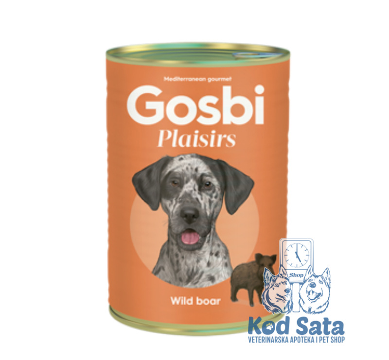 Gosbi Plaisirs Vlažna Hrana Za Pse, Divlja Svinja U Konzervi 400g