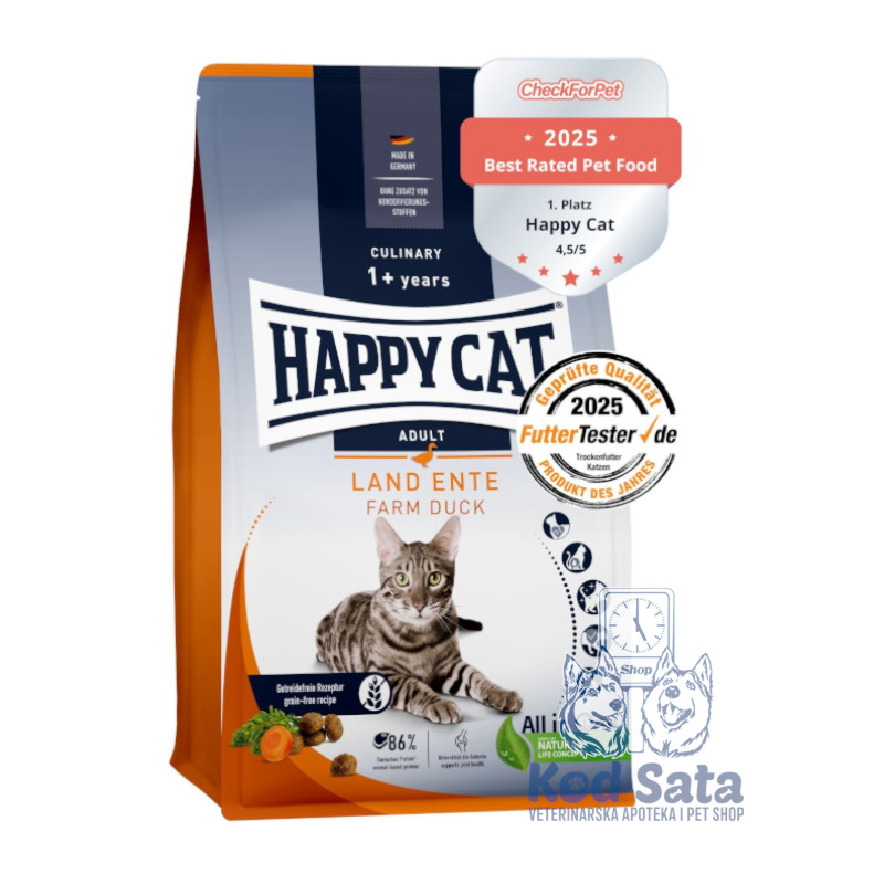 Happy Cat Adult Duck, Hrana Za Mačke Pačetina 1.3kg