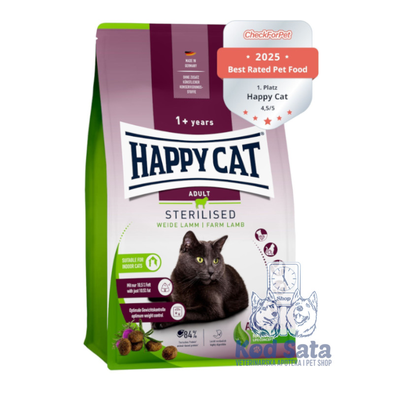 Happy Cat Sterilised Lamb, Hrana Za Sterilisane Mačke Jagnjetina