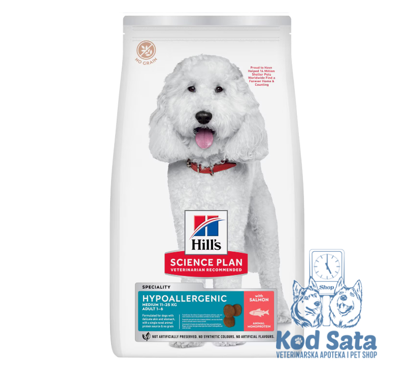 Hill's Adult Hypoallergenic, Hrana Za Pse, Losos 12kg