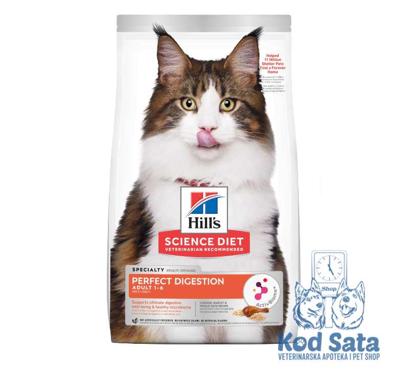 Hill's Adult Perfect Digestion, Za Savršeno Varenje, Hrana Za Mačke 3kg