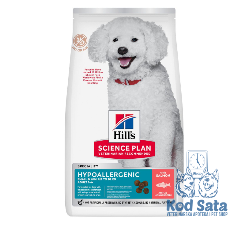 Hill's Adult Small&Mini Hypoallergenic, Hrana Za Pse, Losos