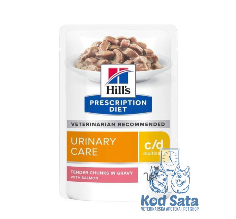 Hill's C/D Urinary Care, Hrana za Mačke Protiv Struvitnog Kamenca Vlažna Hrana Sa Lososom