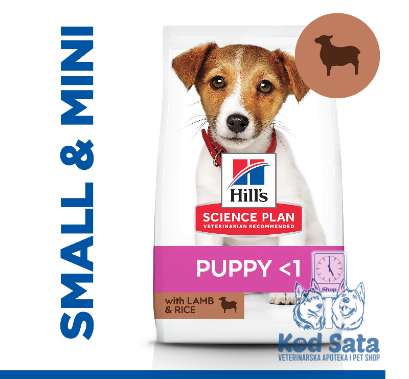 Hill's Puppy Small&Mini, Suva Hrana Za Štence, Jagnjetina i Pirinač