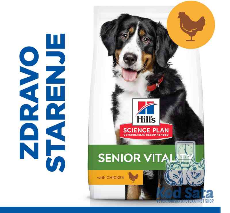 Hill's Senior Vitality Large Breed Mature, Hrana Za Starije Pse Velikih Rasa, Piletina I Pirinač 14kg