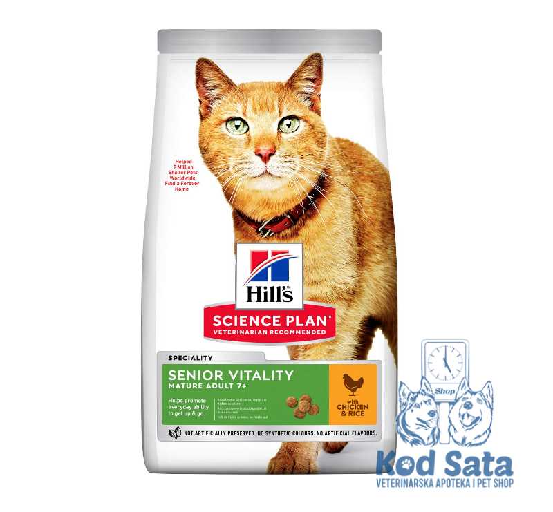 Hill's Senior Vitality Mature Adult, Hrana Za Starije Mačke, Piletina 1,5 kg