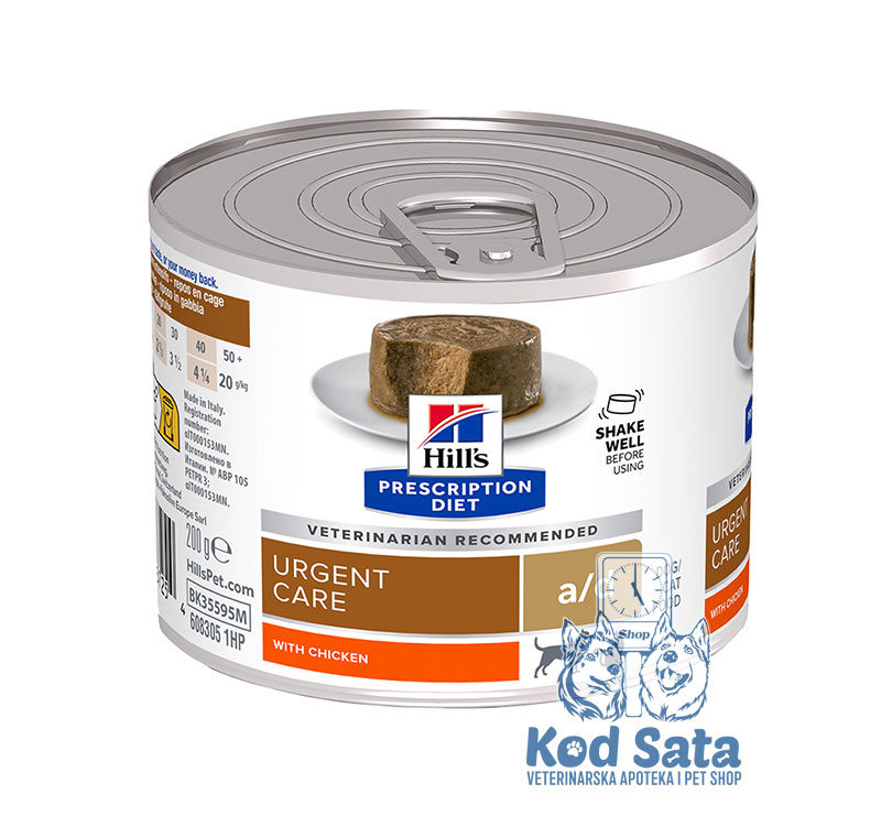 Hills A/D Urgent Care, Konzerva Za Pse i Mačke Nega Za Oporavak, Sa Piletinom