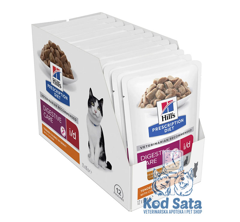 Hills Digestive, Sosići Za Mačke Za Negu Digestivnog Trakta, Sa Piletinom 85g x 12kom