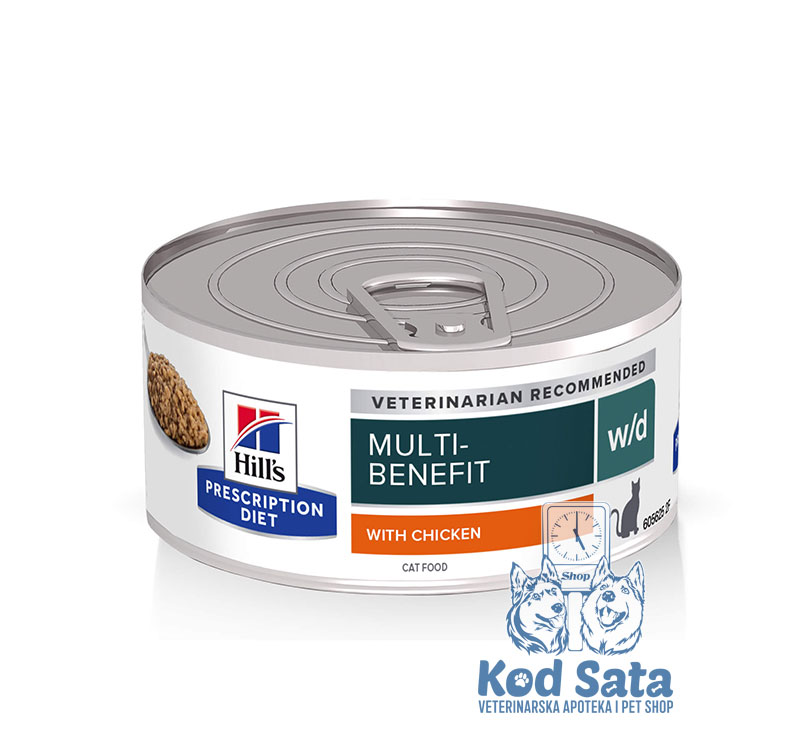 Hills W/D Food Sensitives, Konzerva za Mačke Za Regulisanje Dijabetisa, Sa Piletinom