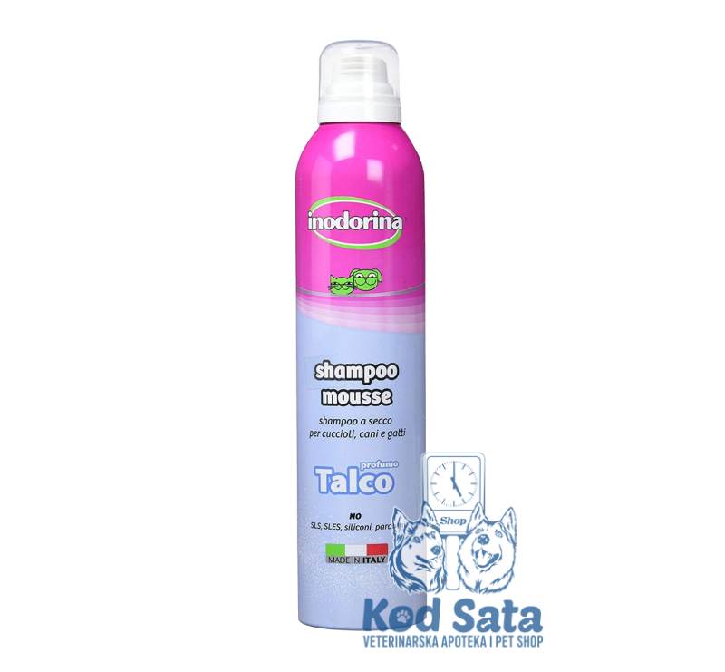 Inodorina Šampon Pena Za Suvo Pranje, Za Pse i Mačke 300ml