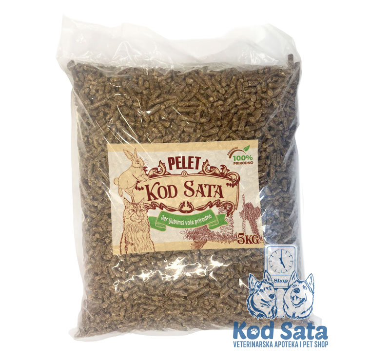 Kod Sata - Drveni Pelet Posip Za Mačke i Male Životinje – Prirodan Posip - 5kg