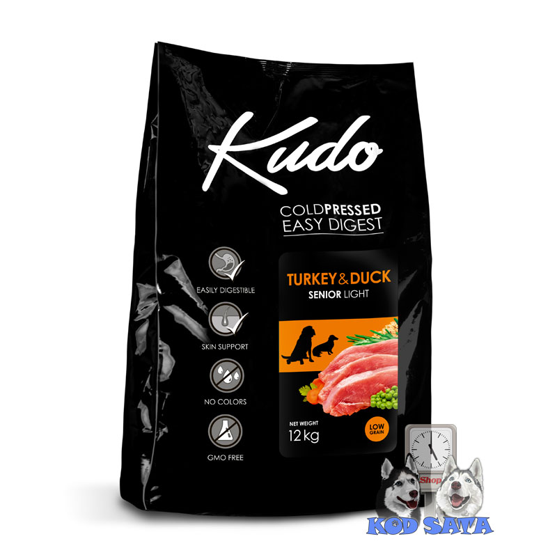 Kudo LG Turkey&Duck Senior/Light, Hrana Za Odrasle Gojazne i Starije Pse