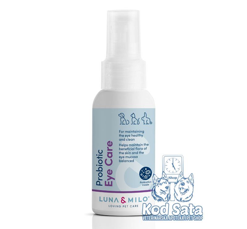 Luna & Milo Probiotik u Spreju Za Oči, Za Pse i Mačke 100ml