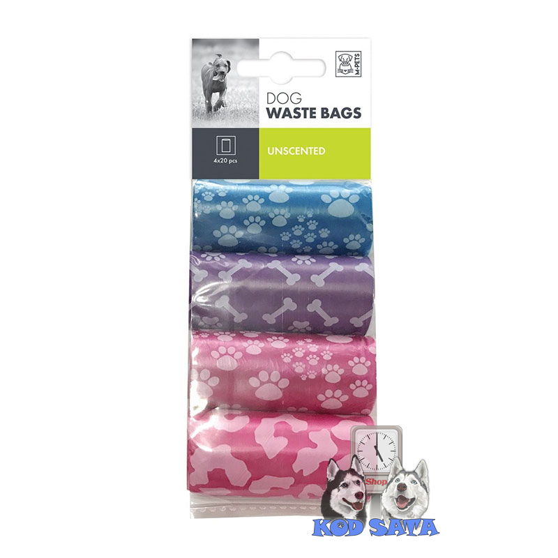 M-Pets Kese Za Izmet Šarene Bez Mirisa 4x15kom