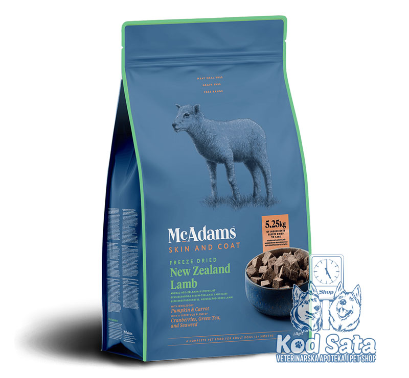 Mc Adams Liofizirana Sirova Hrana Za Pse Svih Rasa, Jagnjetina