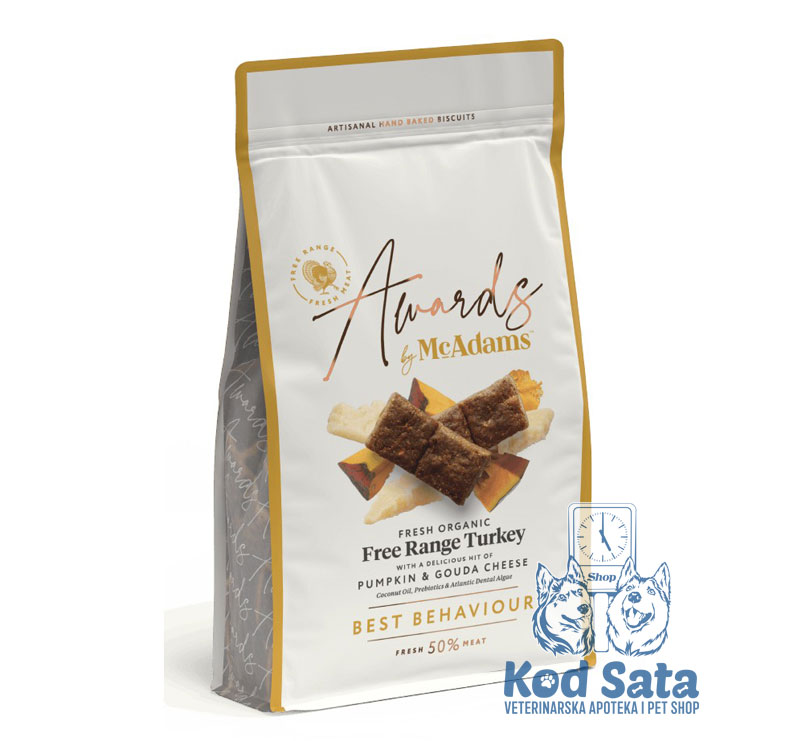 Mc Adams Poslastice Za Osteljive Pse, Ćuretina i Bundeva 150g