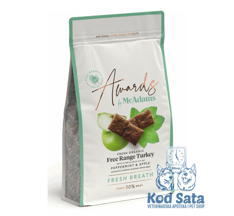 Mc Adams Poslastice Za Pse Za Prijatan Zadah, Ćuretina i Nana 150g